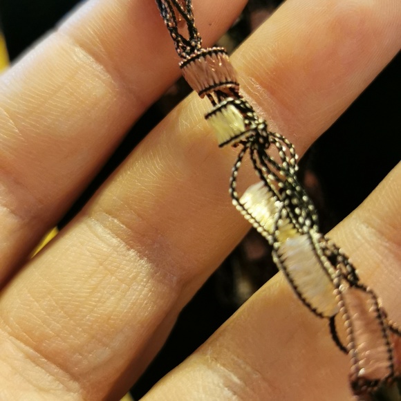 Multi Strand Braided Fabric Necklace Pair - Picture 9 of 17